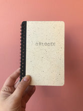 Load image into Gallery viewer, GRUDGES - handmade rescued notebook