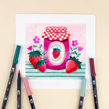 Load image into Gallery viewer, Dual Brush Pen Art Markers, Very Berry, 6-Pack