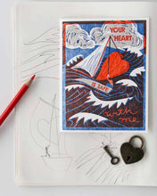 Load image into Gallery viewer, Your Heart is Safe With Me Letterpress Encouragement Card