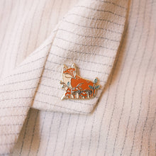 Load image into Gallery viewer, Fox in Forest Enamel Pin