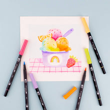 Load image into Gallery viewer, Dual Brush Pen Art Markers, Yay Sorbet, 6-Pack