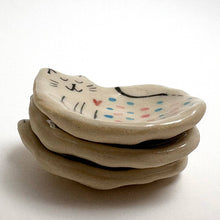 Load image into Gallery viewer, Tiny Ceramic Cat Trinket Dish