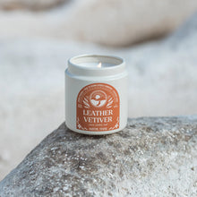 Load image into Gallery viewer, Leather + Vetiver Candle