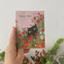 Load image into Gallery viewer, Thank You Flower Kitty Greeting Card