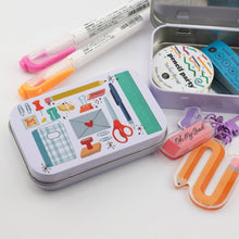 Load image into Gallery viewer, Stationery Lovers Washi Flake and Trinket Tin