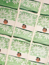 Load image into Gallery viewer, Floral on Green Tea Towel - 100% Cotton