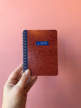 Load image into Gallery viewer, LISTS - handmade rescued notebook