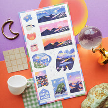 Load image into Gallery viewer, Magical Mountain Views Sticker Sheet