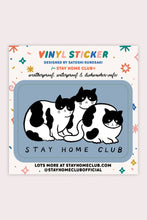 Load image into Gallery viewer, Stay Home Club Tuxedo Cats Vinyl Sticker