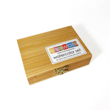 Load image into Gallery viewer, Watercolor set in bamboo box