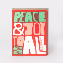 Load image into Gallery viewer, Peace And Joy Holiday Card by Egg Press
