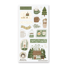 Load image into Gallery viewer, Winter Bear Cafe Sticker Sheet