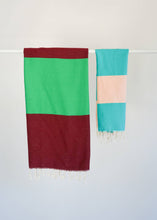 Load image into Gallery viewer, WIDE STRIPE TURKISH HAND TOWEL / MALIBU