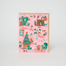 Load image into Gallery viewer, Deck The Halls Letterpress Greeting Card by Phoebe Wahl