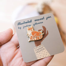 Load image into Gallery viewer, Fox in Forest Enamel Pin