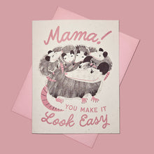 Load image into Gallery viewer, Mama Possum - Risograph Mother's Day Card