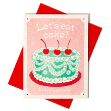 Load image into Gallery viewer, Let's Eat Cake - Risograph Birthday Card