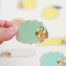 Load image into Gallery viewer, Capybara Kiss Cut Sticky Labels