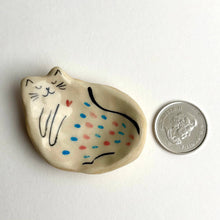 Load image into Gallery viewer, Tiny Ceramic Cat Trinket Dish