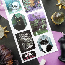 Load image into Gallery viewer, Midnight Familiar Sticker Sheet by Johanna Ost