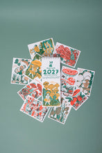 Load image into Gallery viewer, 2027 Gnomes & Mushrooms Postcard Wall Calendar Phoebe Wahl