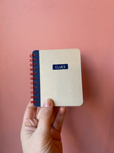 Load image into Gallery viewer, CLUES - handmade rescued notebook