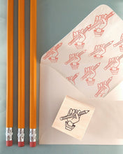 Load image into Gallery viewer, Pencil in Hand Rubber Stamp