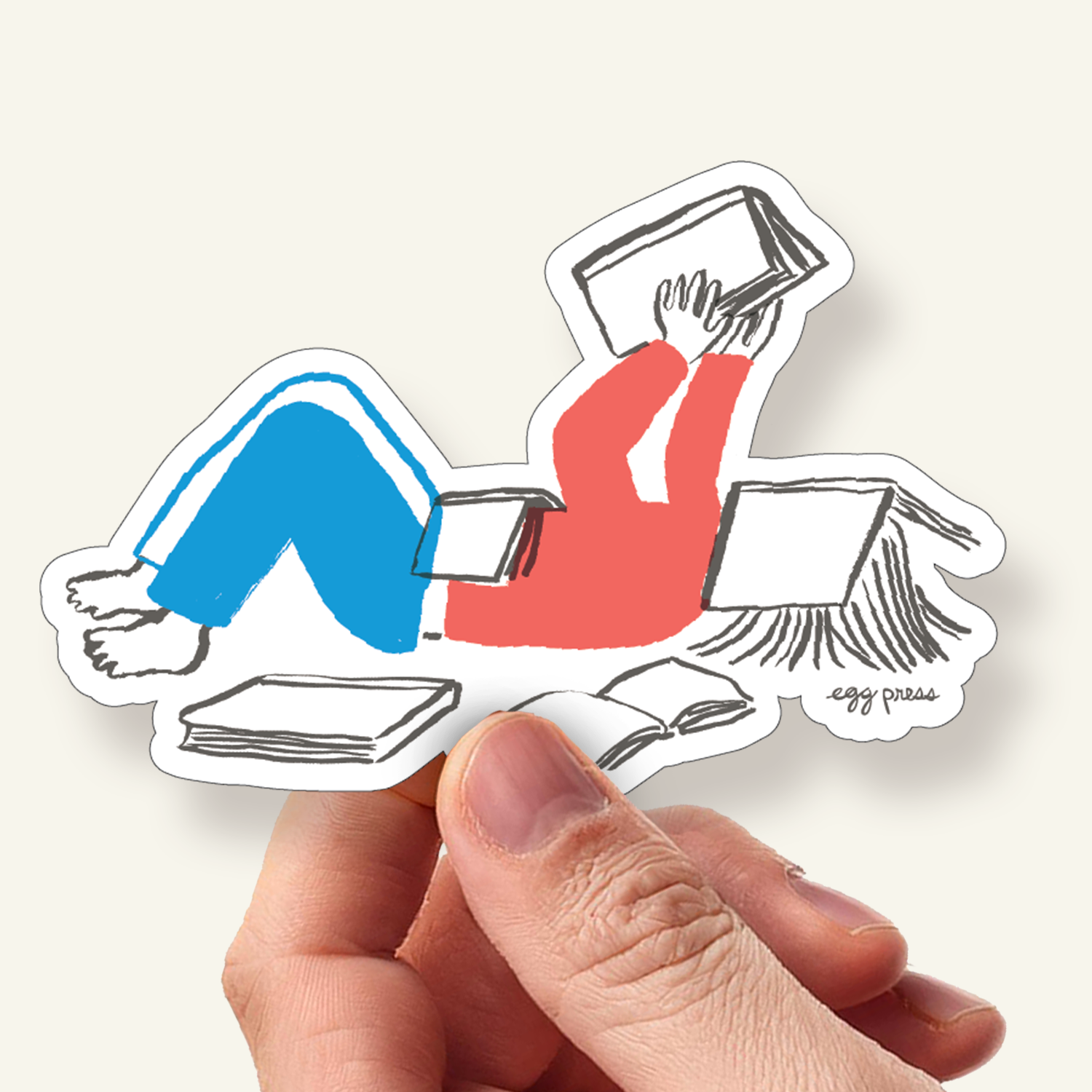Book Lover Reader Vinyl Sticker – Lauda