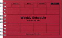 Load image into Gallery viewer, Dayfree Undated Weekly Schedule