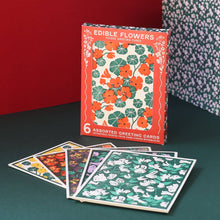 Load image into Gallery viewer, Edible Flowers Assorted Letterpress Cards Set