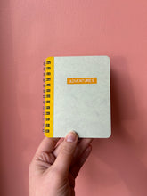 Load image into Gallery viewer, ADVENTURES - handmade rescued notebook