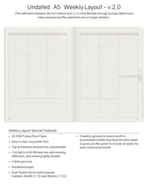 Load image into Gallery viewer, A5 Undated Planner