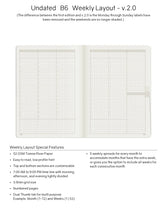 Load image into Gallery viewer, B6 Undated Planner
