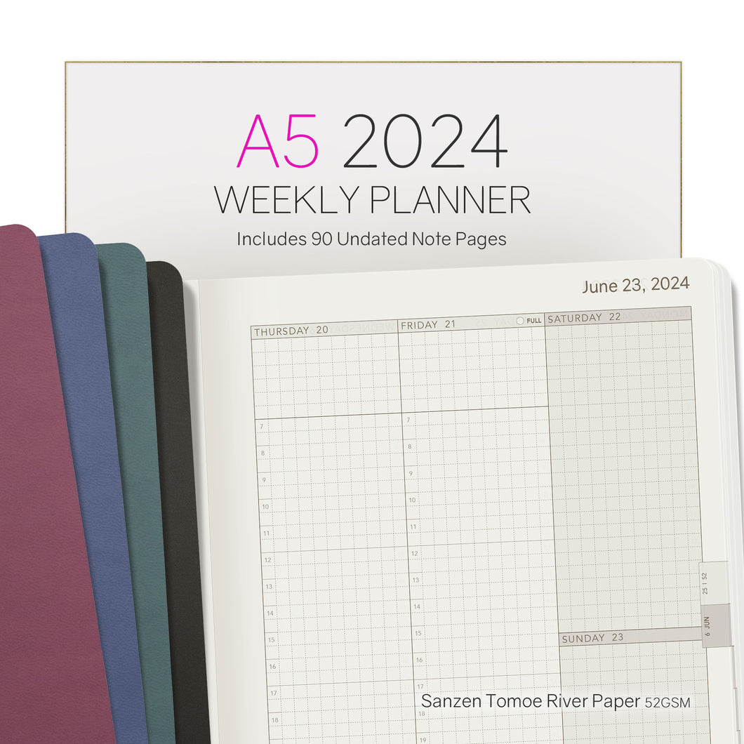 2024 A5 Weekly Planner (stacked)