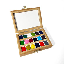 Load image into Gallery viewer, Watercolor set in bamboo box