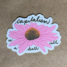 Load image into Gallery viewer, Capitalism is a death cult paper sticker