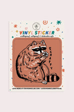 Load image into Gallery viewer, Scrappy Raccoon Vinyl Sticker