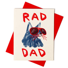 Load image into Gallery viewer, Rad Dad - Risograph Card