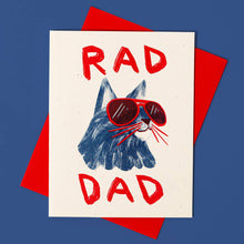 Load image into Gallery viewer, Rad Dad - Risograph Card