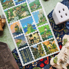 Load image into Gallery viewer, Magical Kingdom Stamps Sticker Sheet