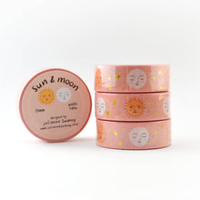 Load image into Gallery viewer, Sun & Moon Gold Foil Washi Tape