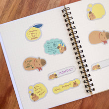 Load image into Gallery viewer, Capybara Kiss Cut Sticky Labels