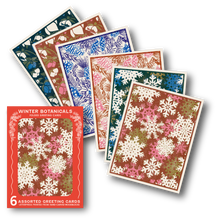 Load image into Gallery viewer, Winter Botanicals Assorted Letterpress Card Set