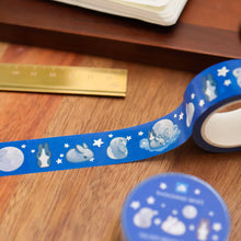 Load image into Gallery viewer, Silver Moon Rabbit 20mm Washi Tape