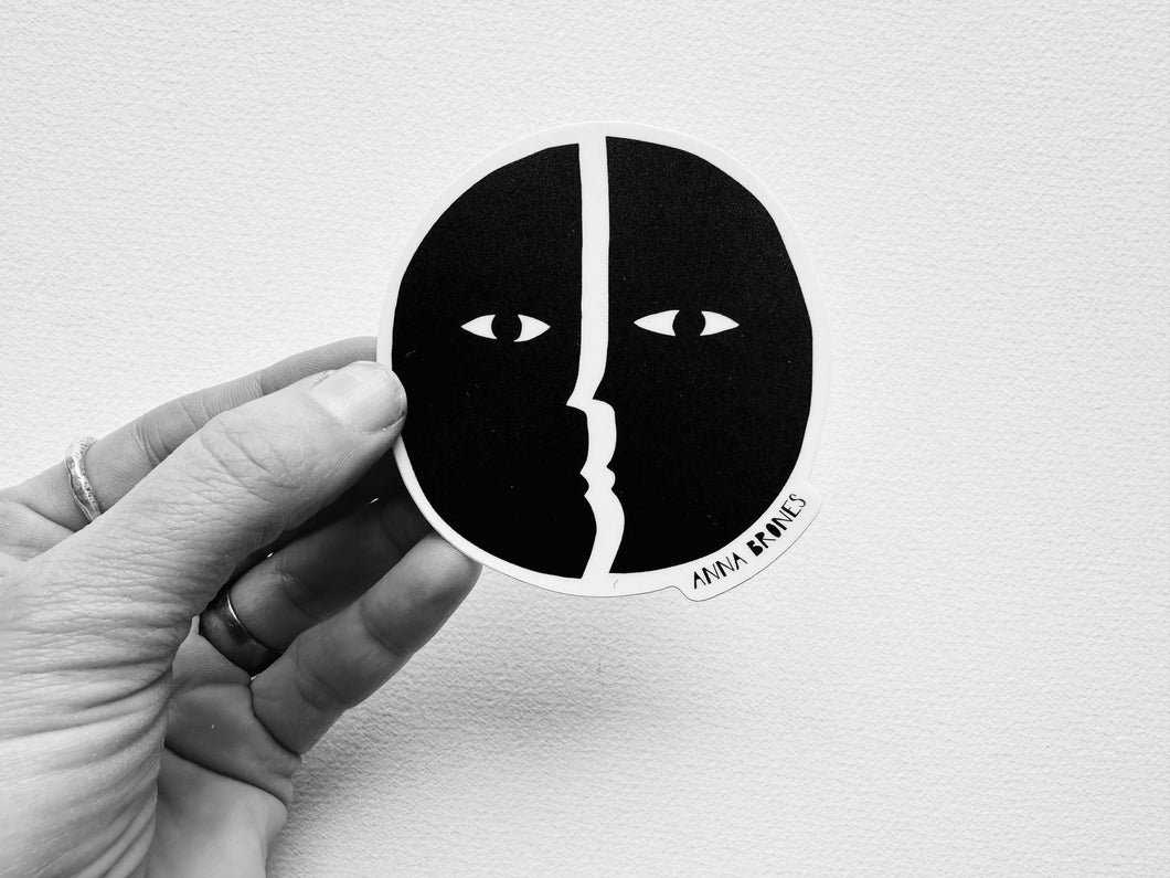 In the Face of the Moon Sticker