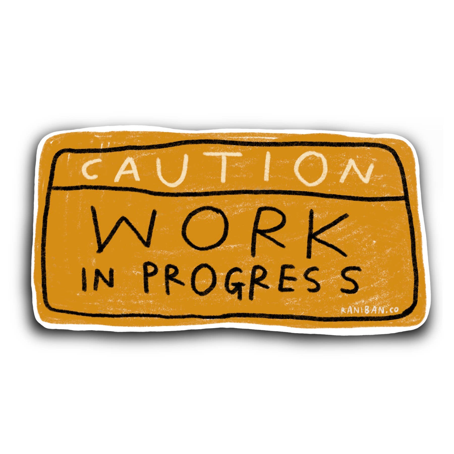 CAUTION WORK IN PROGRESS Sticker – Lauda