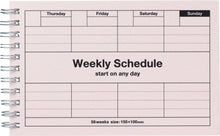 Load image into Gallery viewer, Dayfree Undated Weekly Schedule