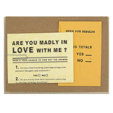 Load image into Gallery viewer, Madly in Love Questionnaire Card