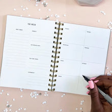 Load image into Gallery viewer, Blue + Lavender Half Moon Planner