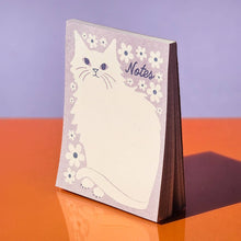 Load image into Gallery viewer, Floral Cat - Risograph A2 Notepad